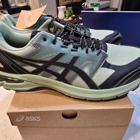 Asics Gel-Terrain Dark Jade Black 1203A342-300 Men's Size 13 Trail Hiking Shoes - Picture 5 of 16